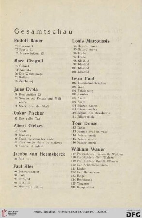 Paul Klee (Nr. 89-93)