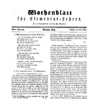 Der Jugendlehrer, ein Ackermann