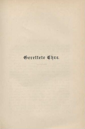 Gerettete Ehre