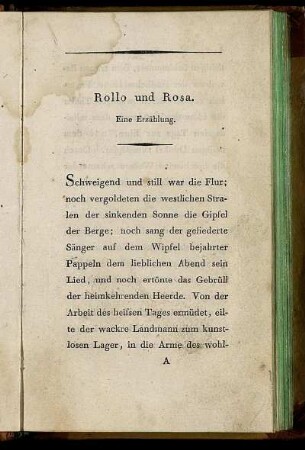 Rollo und Rosa. Eine Erzählung.