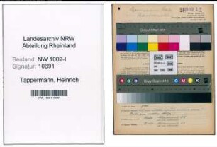 Entnazifizierung Heinrich Tappermann, geb. 01.01.1905 (Kaufm.Angestellter)