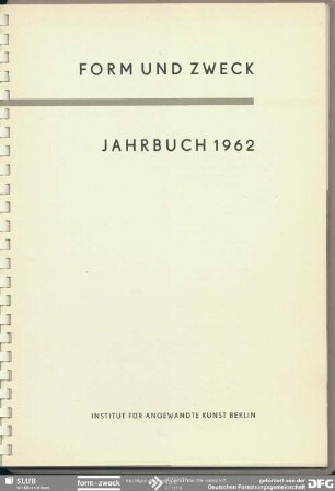 1962: Form + Zweck
