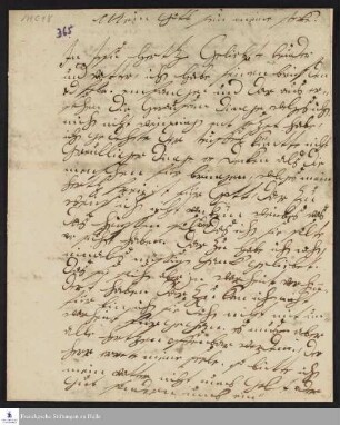 Brief von [Unbekannt] an August Hermann Francke.