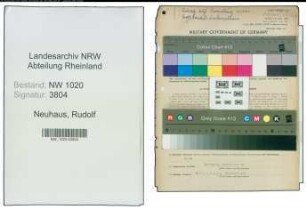 Entnazifizierung Rudolf Neuhaus , geb. 27.09.1907 (Ingenieur)