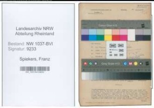 Entnazifizierung Franz Spiekers , geb. 02.10.1895 (Rektor)
