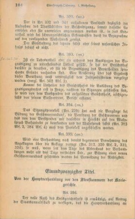 Einundzwanzigstes Kapitel. Von der Hauptverhandlung vor den Strafkammern der Kreisgerichte