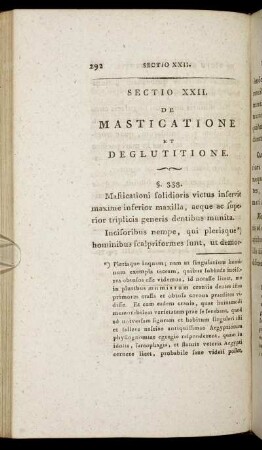 Sectio XXII. De Masticatione et Deglutitione