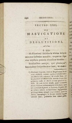Sectio XXII. De Masticatione et Deglutitione