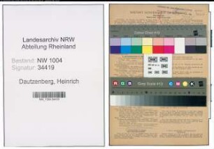 Entnazifizierung Heinrich Dautzenberg , geb. 29.03.1884 (Heizer)