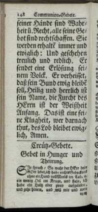 Creutz- Gebete.