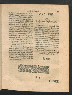 Cap. VIII. De Scripturae Definitione.