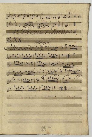 20. Anonymus, Allemande, F-Dur