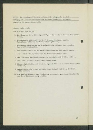 Abschnitt 08: Excurs Kunststoffe