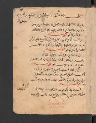 Nuzhat al-abṣār fī auzān al-ašʿār