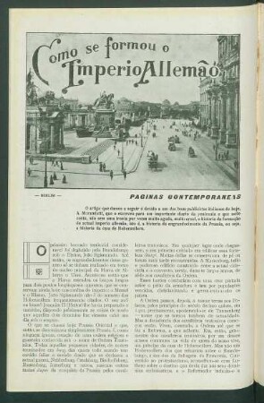 Como se formou o Imperio Allemão : Páginas contemporâneas