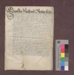 Wratislav Graf zu Fürstenberg und die Gemeinde Hüfingen vertragen sich mit Ernst, Burkhard und Schweikhard von Schellenberg und der Gemeinde Allmendshofen über die Banngrenzen zwischen Hüfingen und Allmendshofen.