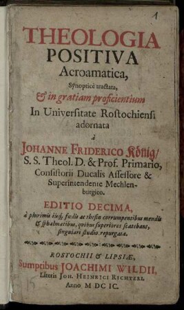 Theologia Positiva Acroamatica