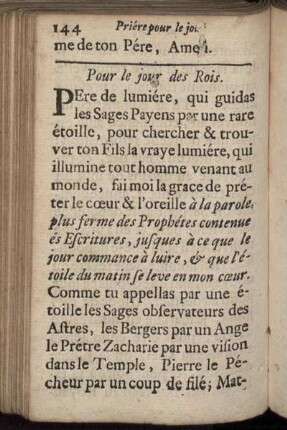 Pour le jour de Rois - Pour le Pentecôte