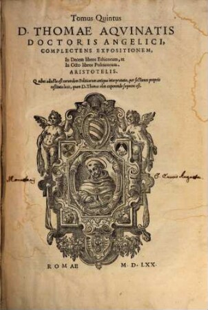 Divi Thomae Aquinatis doctoris angelici ordinis Fratrum Praedicatorum opera omnia, 5