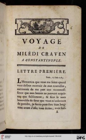 Lettre première