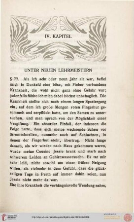 IV. Kapitel: Unter neuen Lehrmeistern