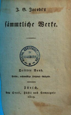 J. G. Jacobi's sämmtliche Werke, 3