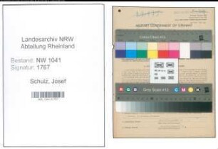 Entnazifizierung Josef Schulz , geb. 15.02.1906 (Mechaniker)