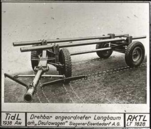 Drehbar angeordneter Langbaum am Deulenwagen