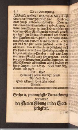 26. Betrachtung: Der Seelen Ubung in der Gottseeligkeit