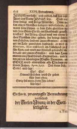 26. Betrachtung: Der Seelen Ubung in der Gottseeligkeit