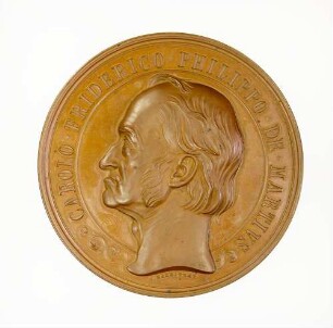 Medaille zum 50jährigen Berufsjubiläum des Botanikers Carl Friedrich Philipp von Martius