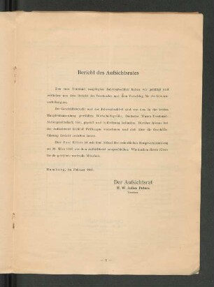 Bericht des Aufsichtsrates