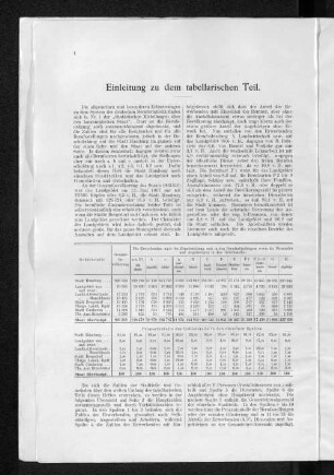 Einleitung zu dem tabellarischen Teil.
