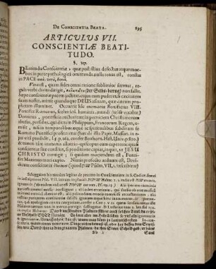 Articulus VII. Conscientiæ Beatitudo.