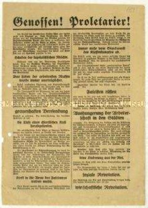 Aufruf zu Versammlungen der Freien Arbeiter-Union und der Arbeiter-Börse Groß-Berlin im August 1923