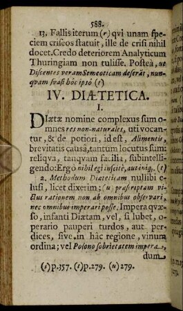 IV. Diætetica.