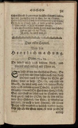 Das elfte Capitel. Von der Herrlichmachung.