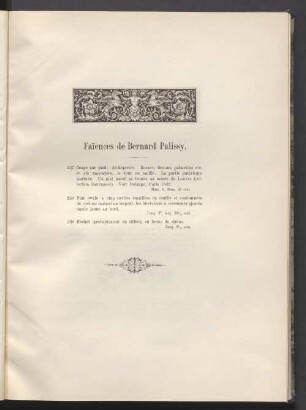 Faïences de Bernard Palissy