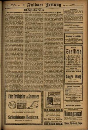 Zweite Ausgabe vom Donnerstag, den 17. April 1924.