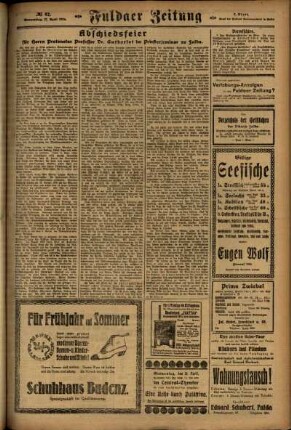 Zweite Ausgabe vom Donnerstag, den 17. April 1924.