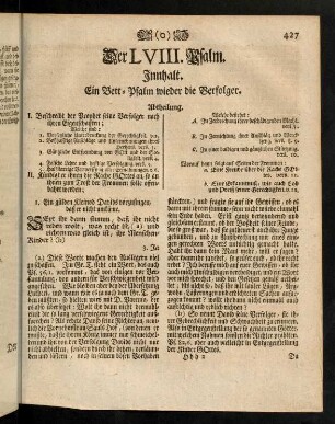 427-435, Der LVIII. Psalm
