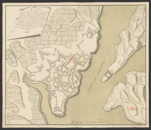 St. Philipe sur l'isle de Minorque à l'embouchure du port de Mahon, fortifié par les Anlgois...