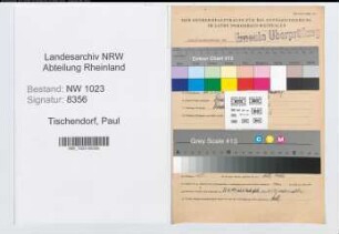 Entnazifizierung Paul Tischendorf , geb. 28.08.1895 (Inspektor)