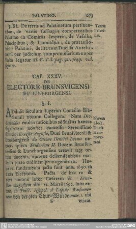 Cap. XXXV. De Electore Brunsvicensi Et Lineburgensi