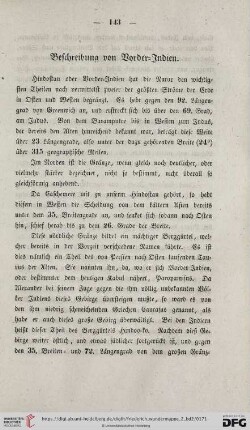 Beschreibung von Vorder-Indien