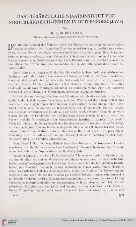 Das Tierärztliche Staatsinstitut von Niederländisch-Indien in Buitenzorg (Java)