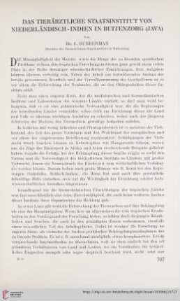 Das Tierärztliche Staatsinstitut von Niederländisch-Indien in Buitenzorg (Java)