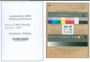 Entnazifizierung Wilhelm Kossmann , geb. 18.07.1896 (Angestellter)