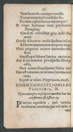 Eodem Conceptionis Di[...]. Panegyris II