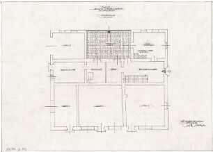 Gsaenger, Gustav; Lenggries (Bayern); Gasthaus "Altwirt", Umbau - Altwirt - Nebengebäude, Saalbau (Grundriss EG)